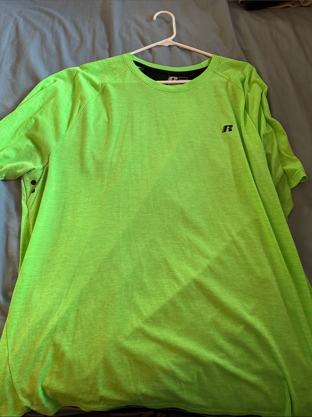 Russell Athletic Neon Green Performance Crew Neck Polo